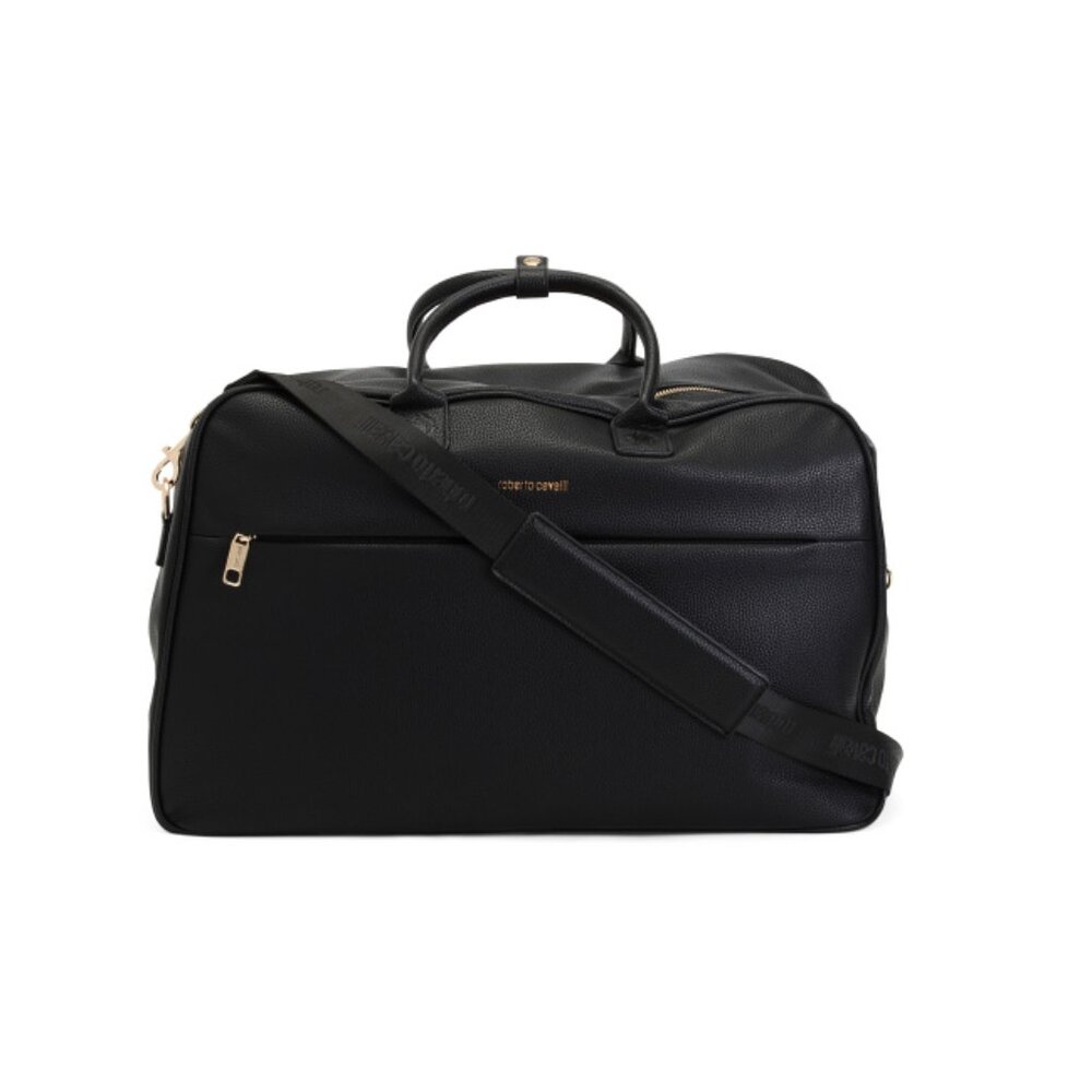 ROBERTO CAVALLI Black Pebbled Duffle